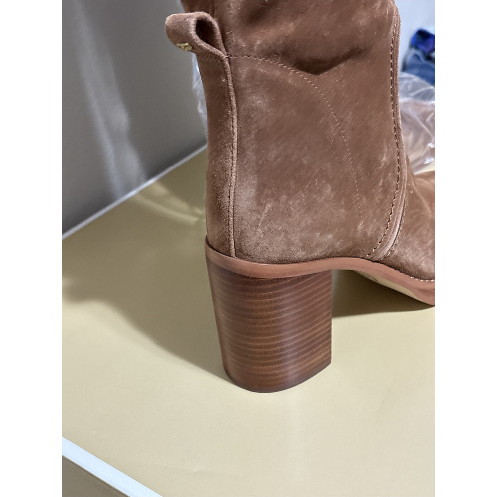 Michael Kors Hayden Luggage Suede Knee High Block Heel Boots US 8M NIB - Picture 3 of 4